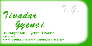 tivadar gyenei business card